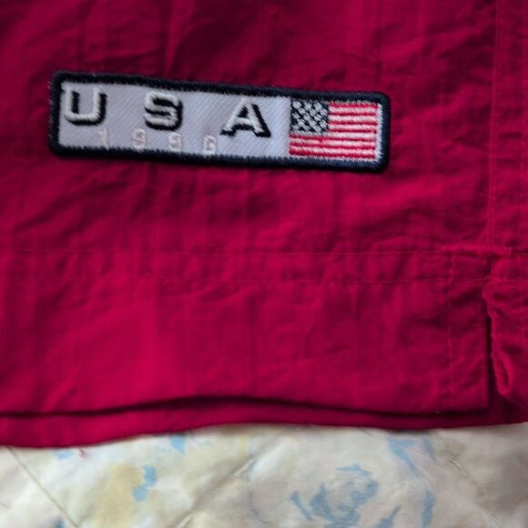 Limited‎ Vintage Y2k Women's Red USA Nylon Elastic Waist Shorts Size XS - Picture 3 of 5